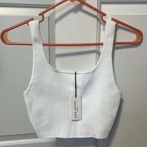 Sculpt knit cropped babaton tank